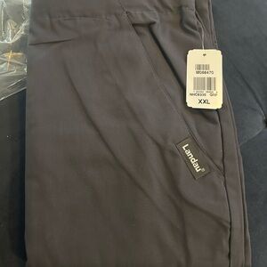 NWT Landau Gray Drawstring Scrub Pants XXL